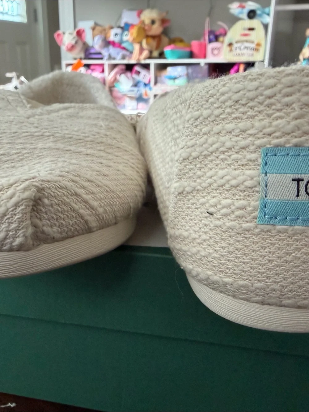 Toms x West Elm Cream/Tan Women's Espadrille Slip-Ons